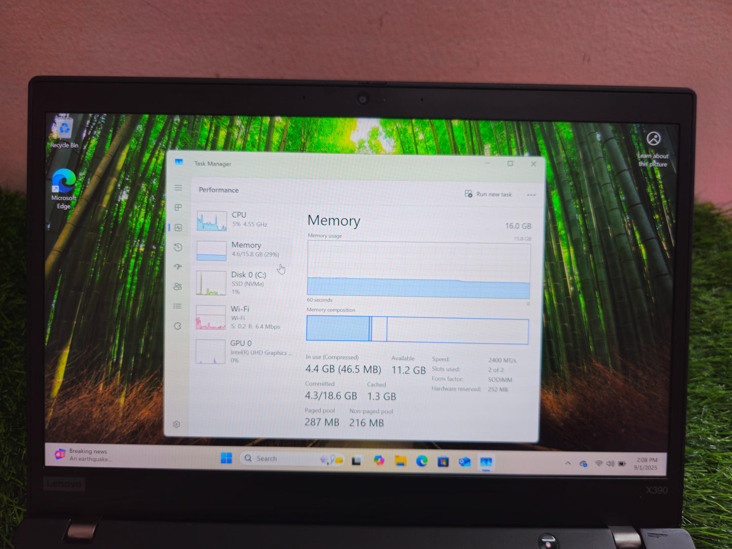 Lenovo Touchscreen ThinkPad X390, i7-8th gen, 16GB RAM, 512GB NVMe SSD