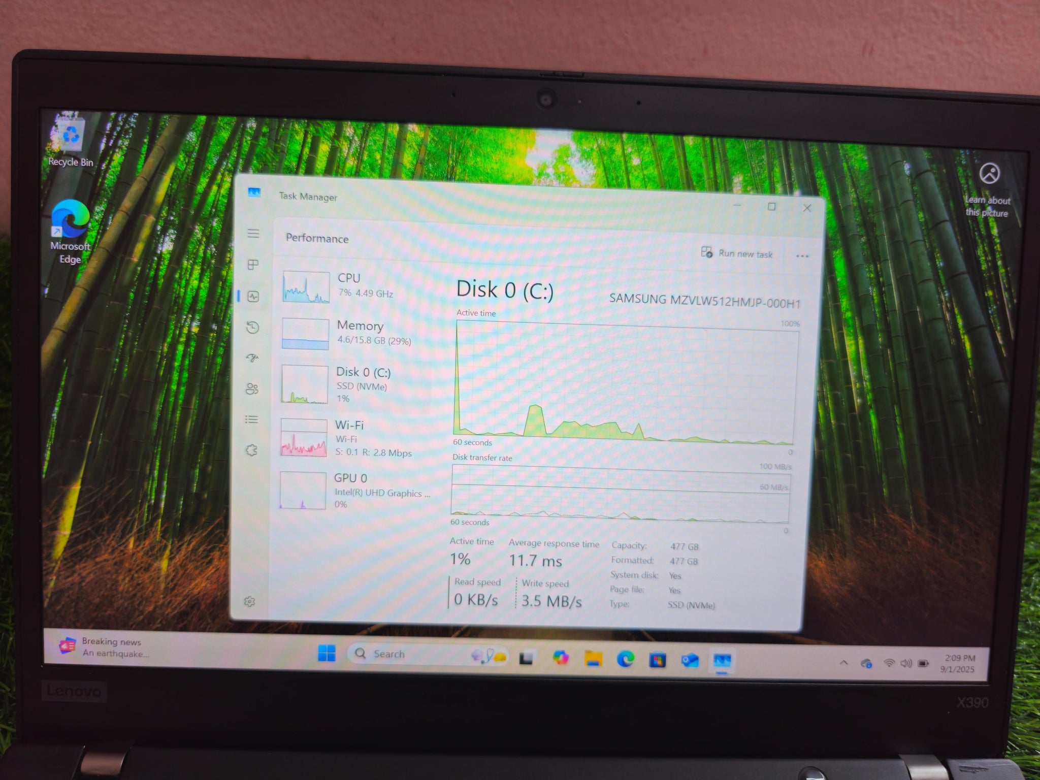 Lenovo Touchscreen ThinkPad X390, i7-8th gen, 16GB RAM, 512GB NVMe SSD