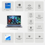 Acer ALG, Intel Core i7-13th Gen 13620H Processor, NVIDIA GeForce RTX 3050-6GB(16GB/512GB) FHD, 39.62cm(15.6"), 144Hz, Windows 11 Home, Steel Gray, 1.99KG, AL15G-53, Premium Metal Body,Gaming Laptop