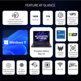 Acer Predator Helios Neo 16 Gaming Laptop 14th Gen Intel Core i7 Processor (Windows 11 Home/16 GB/1 TB SSD/NVIDIA GeForce RTX 4050) PHN16-72 with 40.64 cm (16") WUXGA Display