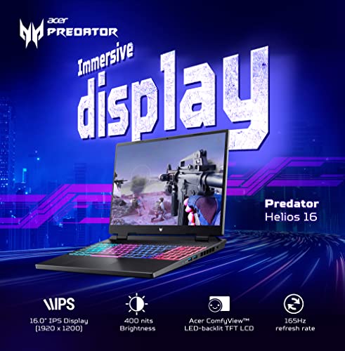 Acer Predator Helios Neo 16 Gaming Laptop 13th Gen Intel Core i7 Processor (16 GB/1 TB SSD/Windows 11 Home/NVIDIA® GeForce RTX™ 4050) PHN16-71, (16") WUXGA Display