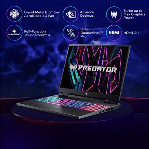 Acer Predator Helios Neo 16 Gaming Laptop 13th Gen Intel Core i7 Processor (16 GB/1 TB SSD/Windows 11 Home/NVIDIA® GeForce RTX™ 4050) PHN16-71, (16") WUXGA Display