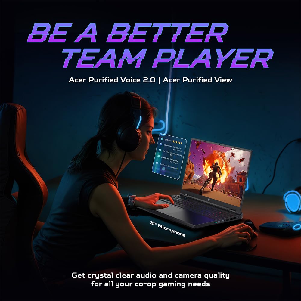 Acer Predator Helios Neo 16 Gaming Laptop 14th Gen Intel Core i7 Processor (Windows 11 Home/16 GB/1 TB SSD/NVIDIA GeForce RTX 4050) PHN16-72 with 40.64 cm (16") WUXGA Display