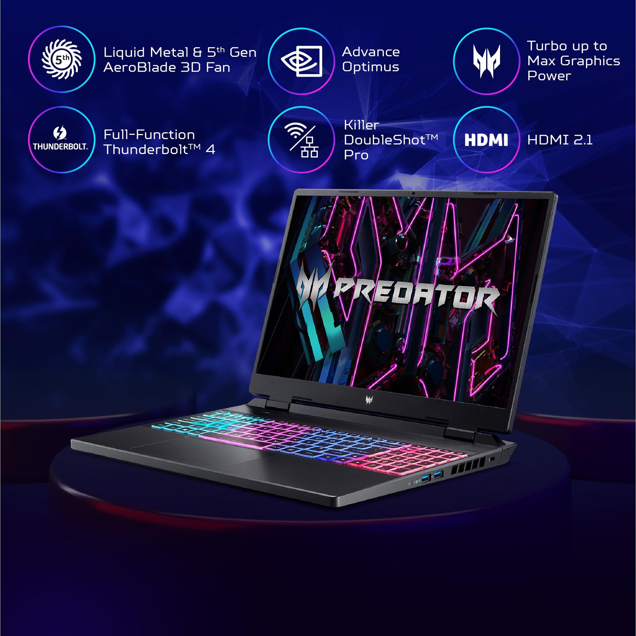 Acer Predator Helios Neo 16 Gaming Laptop 13th Gen Intel Core i7 Processor (16 GB/1 TB SSD/Windows 11 Home/NVIDIA® GeForce RTX™ 4050) PHN16-71, (16") WUXGA Display