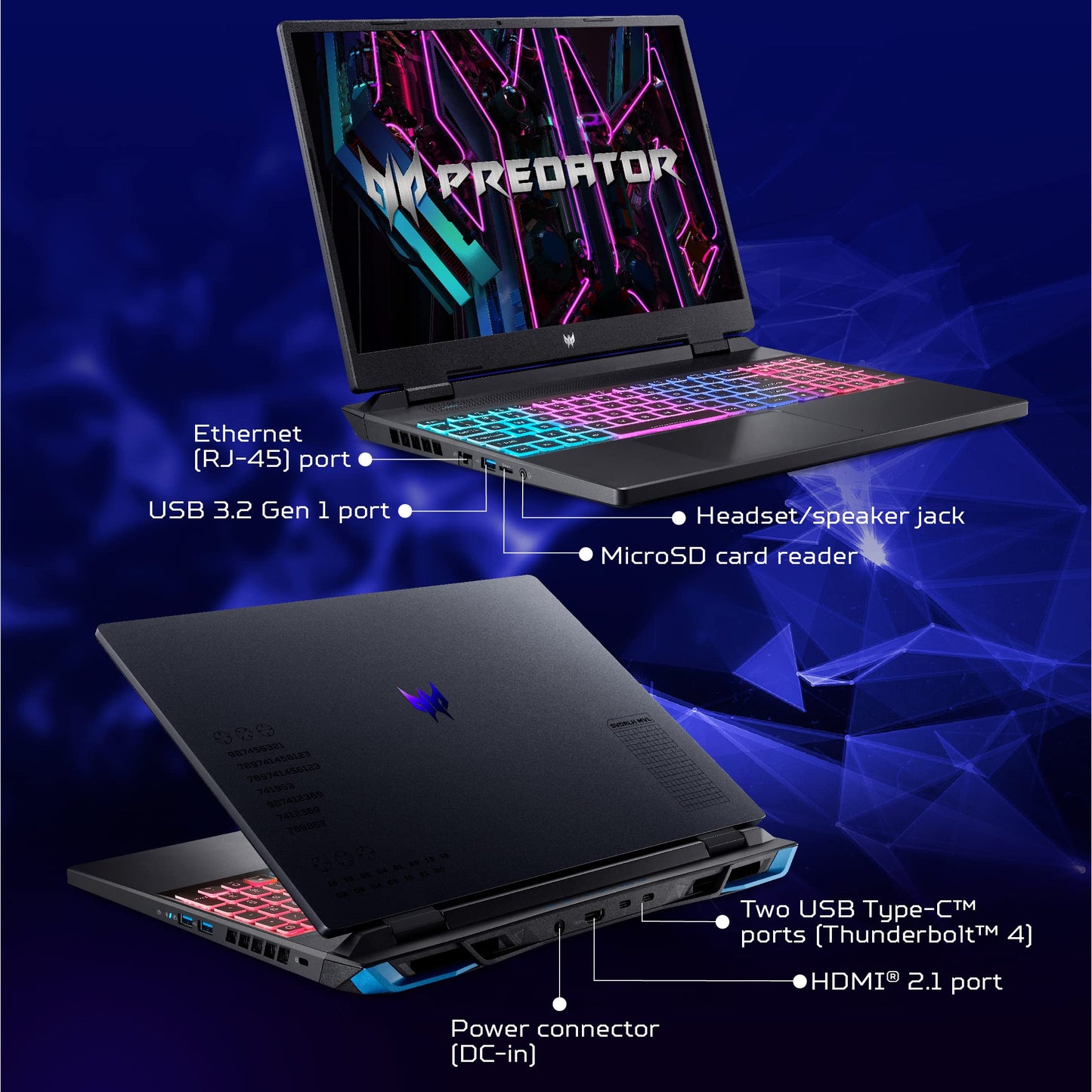 Acer Predator Helios Neo 16 Gaming Laptop 13th Gen Intel Core i7 Processor (16 GB/1 TB SSD/Windows 11 Home/NVIDIA® GeForce RTX™ 4050) PHN16-71, (16") WUXGA Display