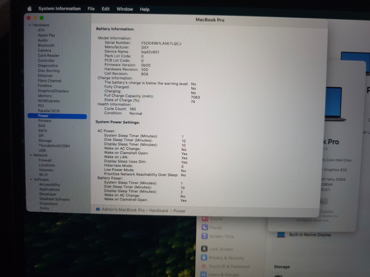 Apple MacBook Pro 2019 | 16-inch | i7 |16GB RAM 512GB SSD (Battery cycle: 190)